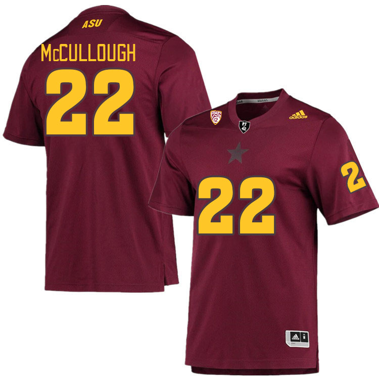 Men #22 Caleb McCullough Arizona State Sun Devils College Football Jerseys Stitched Sale-Maroon